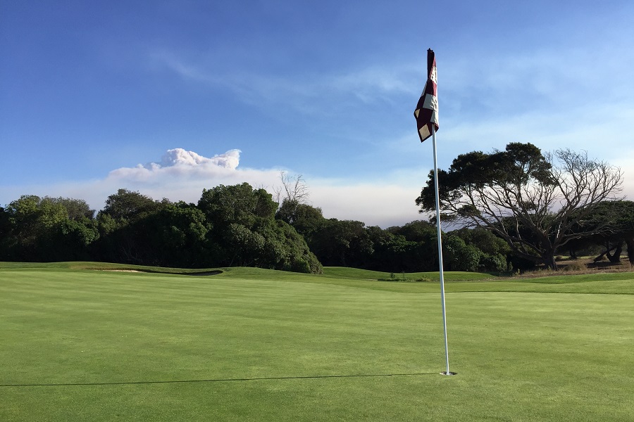 Olivas Links Golf Course: Hole #5 Green